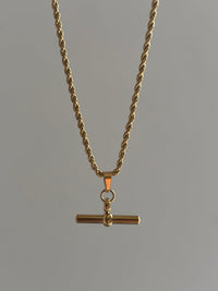 Rope Chain T-Bar Necklace