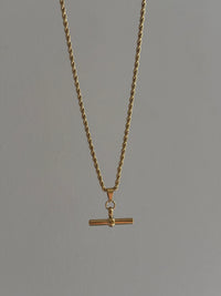 Rope Chain T-Bar Necklace