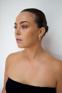 18K Gold Plated Teardrop Earrings, Waterproof Statement Jewelry