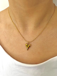 Dainty Gold Heart Necklace - 18k Gold Plated Stainless Steel